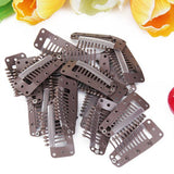 Maxbell Fashionable Black Snap Comb Clips 36mm for Toupee Wig Hairpiece Protection Snap Comb Clips Hair Decor Clips Pack of 100PCS - Aladdin Shoppers