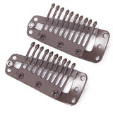 Maxbell Fashionable Black Snap Comb Clips 36mm for Toupee Wig Hairpiece Protection Snap Comb Clips Hair Decor Clips Pack of 100PCS - Aladdin Shoppers