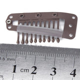 Maxbell Fashionable Black Snap Comb Clips 36mm for Toupee Wig Hairpiece Protection Snap Comb Clips Hair Decor Clips Pack of 100PCS