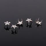 Maxbell 100pcs Silver Star Studs Nailheads 9mm+100pcs 2 Prongs Pyramid Studs 12mm Silver