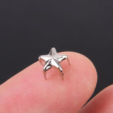 Maxbell 100pcs Silver Star Studs Nailheads 9mm+100pcs 2 Prongs Pyramid Studs 12mm Silver