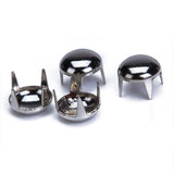 Maxbell 20pcs Cone Spikes Screwback Studs +100pcs Round Studs Spots Nailheads 6mm Silver