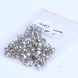 Maxbell 20pcs Cone Spikes Screwback Studs +100pcs Round Studs Spots Nailheads 6mm Silver