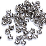 Maxbell 20pcs Cone Spikes Screwback Studs +100pcs Round Studs Spots Nailheads 6mm Silver