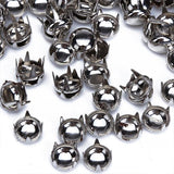 Maxbell 20pcs Cone Spikes Screwback Studs +100pcs Round Studs Spots Nailheads 6mm Silver