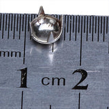 Maxbell 20pcs Cone Spikes Screwback Studs +100pcs Round Studs Spots Nailheads 6mm Silver