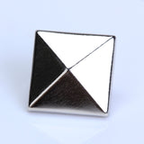 Maxbell 100pcs Silver Star Studs Nailheads 9mm+100pcs 2 Prongs Pyramid Studs 12mm Silver
