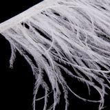 Maxbell 15xOstrich Feather Fringe Trim Costume Sewing Crafts Decor 9-15cm White
