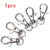 Maxbell 10 Pack 5/16 In Lobster Ring Swivel Trigger Snap Hooks Silver