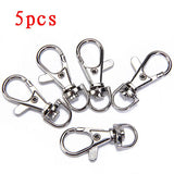 Maxbell 10 Pack 5/16 In Lobster Ring Swivel Trigger Snap Hooks Silver