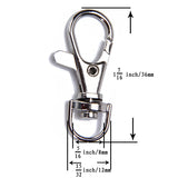 Maxbell 10 Pack 5/16 In Lobster Ring Swivel Trigger Snap Hooks Silver