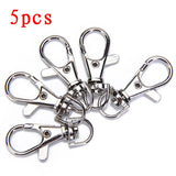 Maxbell 10 Pack 5/16 In Lobster Ring Swivel Trigger Snap Hooks Silver