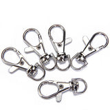 Maxbell 10 Pack 5/16 In Lobster Ring Swivel Trigger Snap Hooks Silver