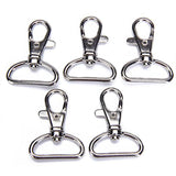 Maxbell 50pcs 1'' Swivel Trigger Snap Hooks Silver Lobster Snap Clasp Clips