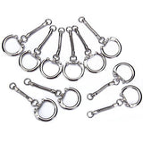 Maxbell 30pcs Nickel Plated Snake Chain Key Ring Key Chains DIY Bag Charms Craft Silver
