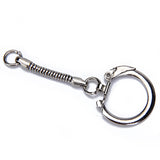 Maxbell 30pcs Nickel Plated Snake Chain Key Ring Key Chains DIY Bag Charms Craft Silver