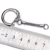 Maxbell 30pcs Nickel Plated Snake Chain Key Ring Key Chains DIY Bag Charms Craft Silver