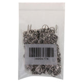 Maxbell 32x50 Sets 7/16 Inch Open Ring No Sew Snaps Fasteners Silver