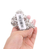 Maxbell 17x50 Sets 7/16 Inch Open Ring No Sew Snaps Fasteners Silver
