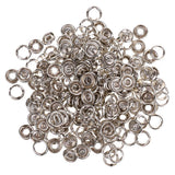 Maxbell 17x50 Sets 7/16 Inch Open Ring No Sew Snaps Fasteners Silver