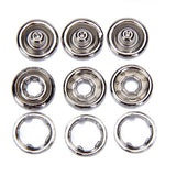 Maxbell 32x50 Sets 7/16 Inch Open Ring No Sew Snaps Fasteners Silver