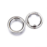 Maxbell 32x50 Sets 7/16 Inch Open Ring No Sew Snaps Fasteners Silver