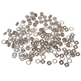 Maxbell 50 Sets 3/8 Inch Open Ring No Sew Snaps Fasteners Silver Nickel plated - Aladdin Shoppers