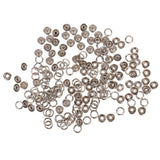 Maxbell 50x50 Sets 3/8 Inch Open Ring No Sew Snaps Fasteners Silver Nickel plated