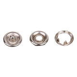 Maxbell 50 Sets 3/8 Inch Open Ring No Sew Snaps Fasteners Silver Nickel plated - Aladdin Shoppers