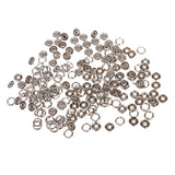 Maxbell 60x50 Sets 3/8 Inch Open Ring No Sew Snaps Fasteners Silver Nickel plated
