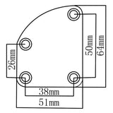Maxbell 7xChrome Plated Neck Joint Plate for Electric Guitar
