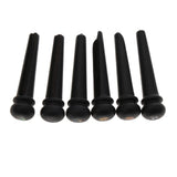 Maxbell 6pcs Black PP Bridge Pins For Acoustic Guitar+1pcs Rosewood Truss Rod Cover