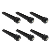 Maxbell 6pcs Black PP Bridge Pins For Acoustic Guitar+1pcs Rosewood Truss Rod Cover