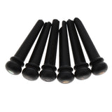 Maxbell 6pcs Black PP Bridge Pins For Acoustic Guitar+1pcs Rosewood Truss Rod Cover