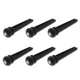 Maxbell 6pcs Black PP Bridge Pins For Acoustic Guitar+1pcs Rosewood Truss Rod Cover