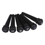 Maxbell 6pcs Black PP Bridge Pins For Acoustic Guitar+1pcs Rosewood Truss Rod Cover