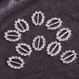 Maxbell 3x 10 Oval Crystal Rhinestone Buckle Ribbon Sliders Wedding craft 0.43" 11mm
