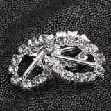 Maxbell 3x 10 Oval Crystal Rhinestone Buckle Ribbon Sliders Wedding craft 0.43" 11mm