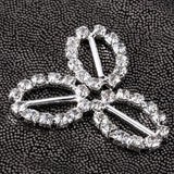 Maxbell 3x 10 Oval Crystal Rhinestone Buckle Ribbon Sliders Wedding craft 0.43" 11mm