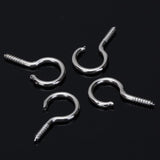 Maxbell 7x50pcs Screw Hook Eye Silver