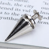 Maxbell 2x 10 Sets Nickel Plated Cone Screwback Spikes Studs Punk Rock Spike 25mm 19mm