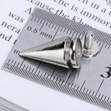 Maxbell 2x 10 Sets Nickel Plated Cone Screwback Spikes Studs Punk Rock Spike 25mm 19mm