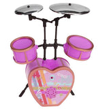 Maxbell Shocking Pink Drum Set For fashion Doll house accessory