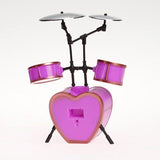 Maxbell Shocking Pink Drum Set For fashion Doll house accessory
