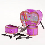 Maxbell Shocking Pink Drum Set For fashion Doll house accessory