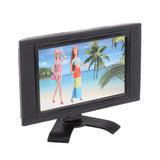 Maxbell 50xDollhouse 3 3/8 Inch LCD TV - Grey or Black for 12inch fashion Doll