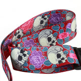 Maxbell Adjustable Buckle Guitar Strap w/ Skull Print