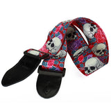 Maxbell Adjustable Buckle Guitar Strap w/ Skull Print