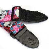 Maxbell Adjustable Buckle Guitar Strap w/ Skull Print