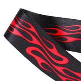 Maxbell Adjustable Buckle Guitar Strap w/ Red Flame Print